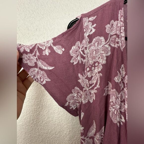 Lulus Heart of Marigold Lavender Floral Print Wrap Maxi Dress Women’s Size XS - Picture 4 of 8